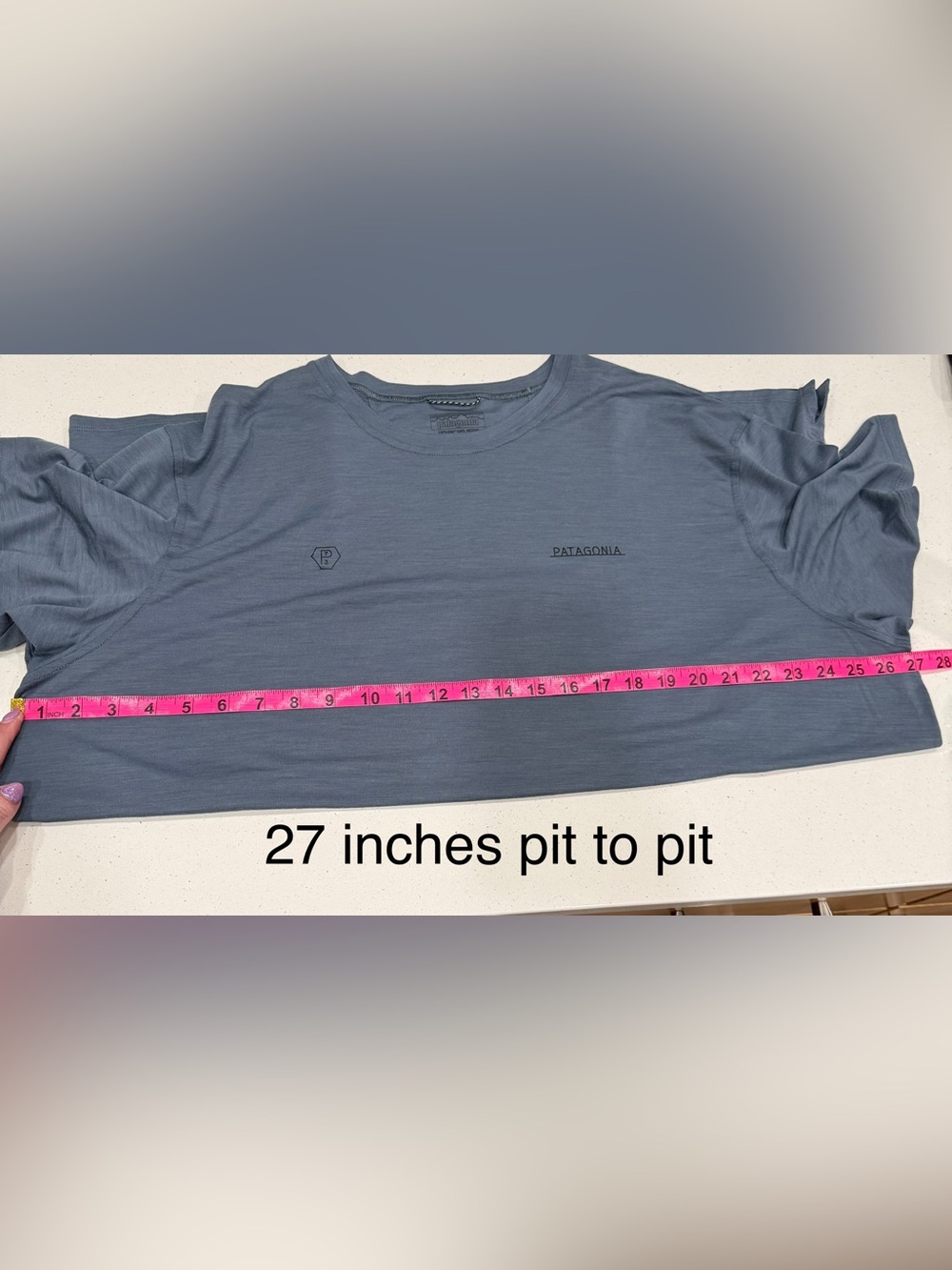 Patagonia Men’s Short Sleeve Tee in Slate Blue Gray - Picture 5 of 5